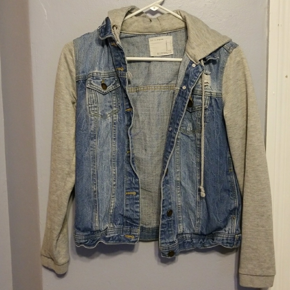 Hooded jean jacket